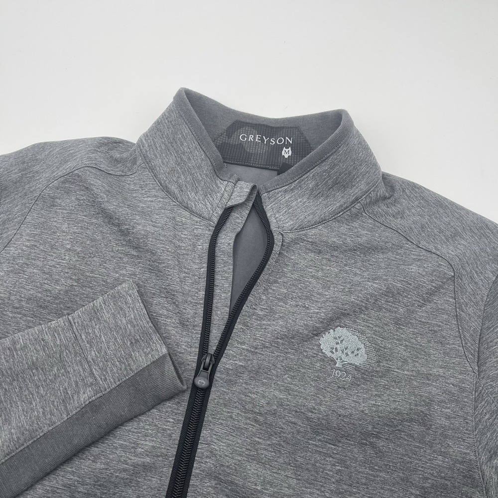 Greyson Sequoia Lux Hybrid Full Zip Golf Jacket Heather Gray Size Medium Stretch